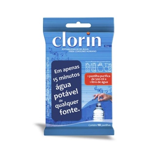 Clorin Purificador de Agua 1mg 6 Cartelas 10 Und 301290 Ntk