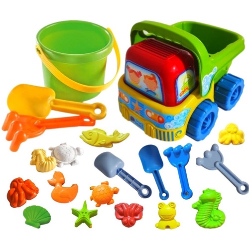 Kit Verão Baldinho + Regador De Praia Brinquedo Didático