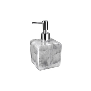 Porta Sabonete Líquido e Álcool Gel Coza Cube 8,5 x 8,5 x 15 cm 330 ml Mármore Branco