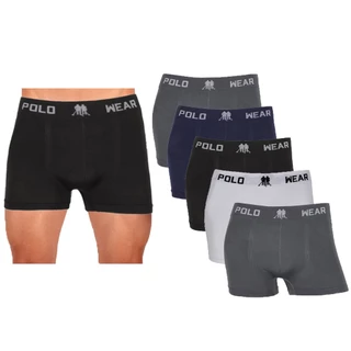 5 Unidades Cuecas Boxer Polo Wear Lisa Microfibra