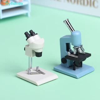 Dyfidvdo 1 : 12 Dollhouse Miniature Microscope Equipment Model Laboratory Scene Decor Toy BR