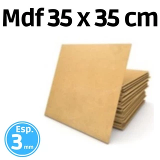 Placa Chapa MDF Cru 3mm 35x35 cm Quadro Artesanato