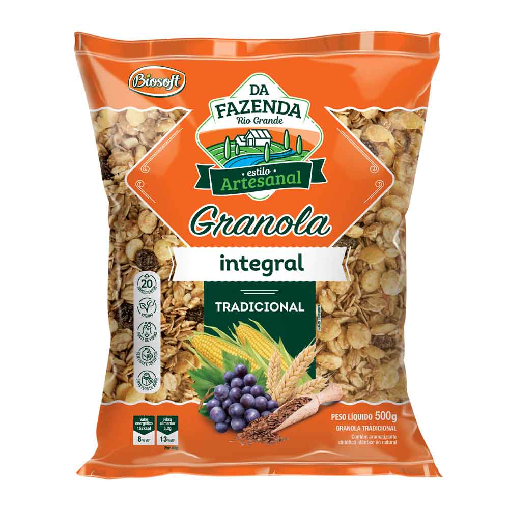 Granola Tradicional Integral Biosoft 500g Shopee Brasil