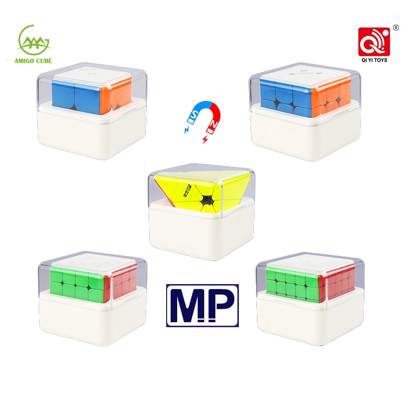 Cubo Mágico 2X2 3X3 4X4 5X5 Pyraminx Magnético QiYi MP Stickerles ...