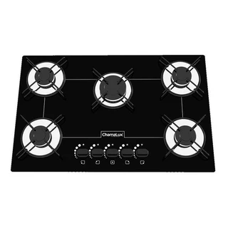 Fogão Cooktop Chamalux 5 Bocas Ultra Chama Preto 110v/220v