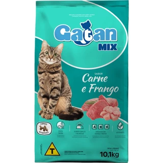 Ração Gatan Mix Para Gatos Adultos Sabor Carne E Frango 10,1kg