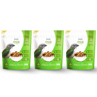 Alimento Mistura Sementes Trinca Ferro Com Insetos 500Gr 3un