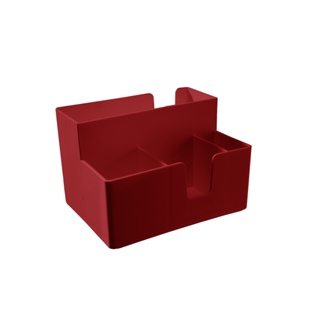 Porta Guardanapos E Sachês Coza Casual 14,1 x 10,6 x 9,4 cm Vermelho Bold