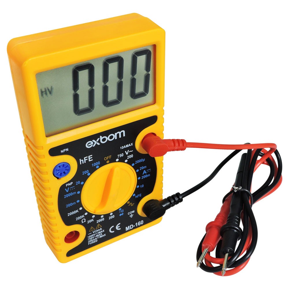 Multiteste Multímetro Digital Portátil Lcd Teste Original Bip md-160 ...