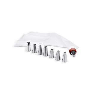 Conjunto De 8 Bicos Ø 1,8 cm E Saco Confeiteiro Brinox Glacê