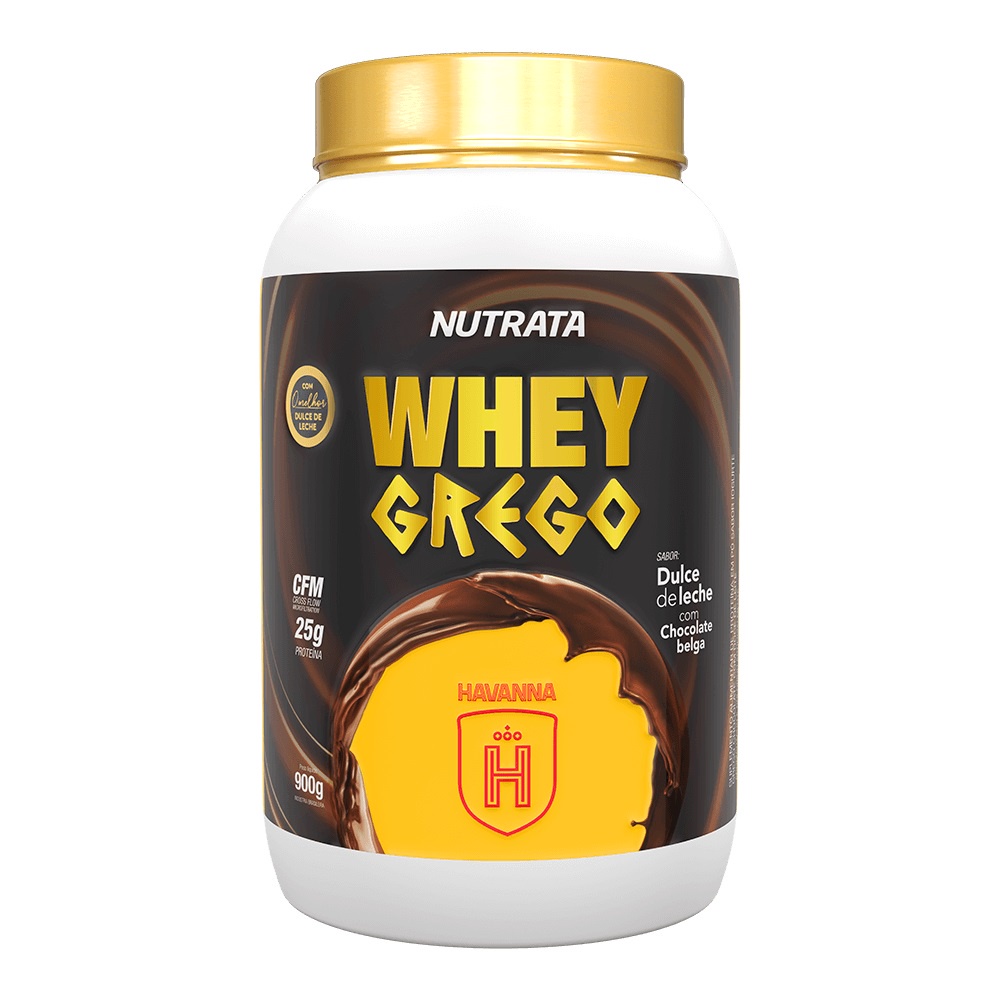 Whey Grego 900g Doce Leite Havanna e Choc Belga – Nutrata