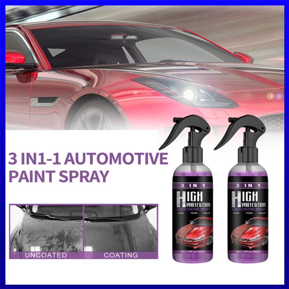 3 in 1 High Protection Quick Car Coat Ceramic Coating Spray Hydrophobic  100ML