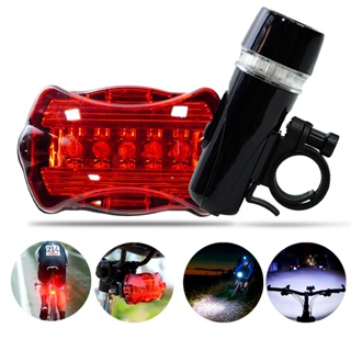 Farol Bike Luz Led Ciclismo 300 Lumens E Sinalizador Traseira Kit De Bicicleta