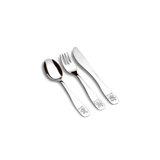 Conjunto De Talheres Infantis Brinox Friends Club 3 Peças Aço Inox