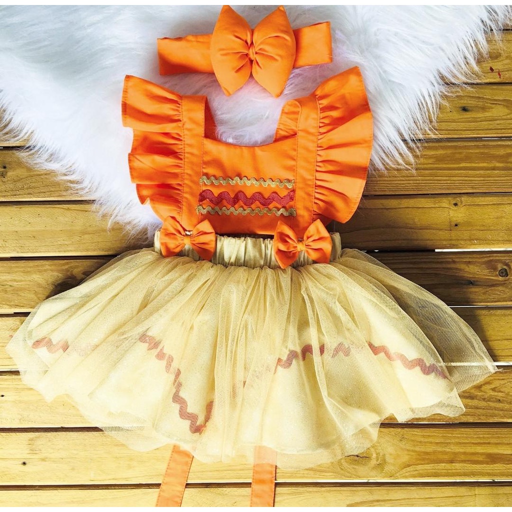 Vestido Infantil Tema Moana Baby Festa Roupa Luxo Promoção