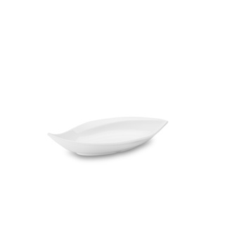 Travessa Funda Folha Haus Concept 32,5 x 18,5 x 5,7 cm 0,7 litros Branco