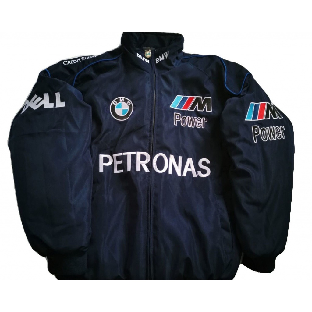 F1 Jaqueta De Corrida Manga Longa Retro Motocicleta Petronas Equipe Outono E Inverno Roupas Algodão Bordado Azul