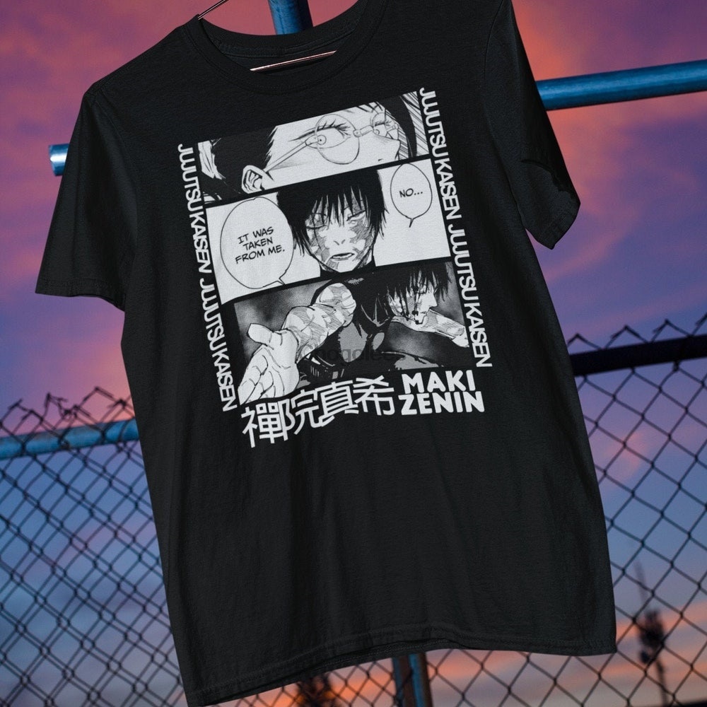 Jujutsu Kaisen Maki Zenin Camiseta Transformação Toji Fushiguro Choso Yuta Okkotsu JK Manga Tee GIFT JJK