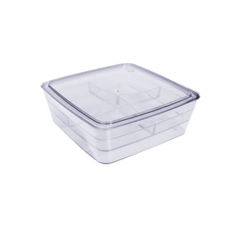 Organizador com Divisória Coza Retrô 22,7 x 22,7 x 8,2 cm Cristal