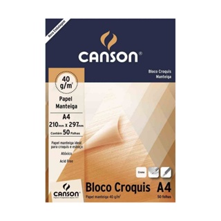Bloco Artistico CANSON Croquis Manteiga A4 40g/m2