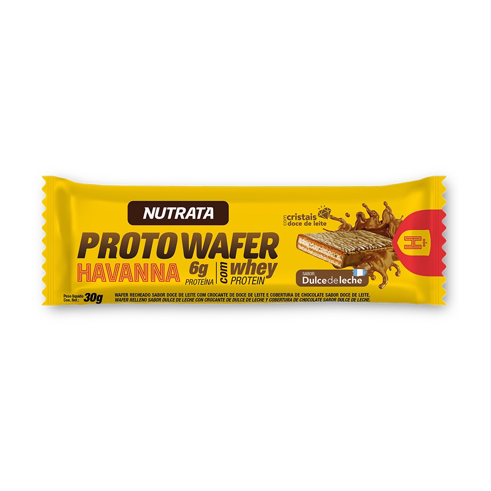 Proto Wafer Doce de Leite Havanna 30g c/ Whey Protein Nutrata