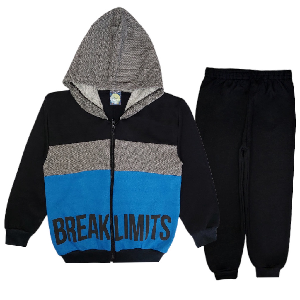 01 Conjunto Moletom Infantil Masculino Roupa Agasalho menino inverno ...