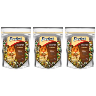 Alimento Mistura Ração Sementes P/ Hamster Premiun Prefere 500g - 3 un