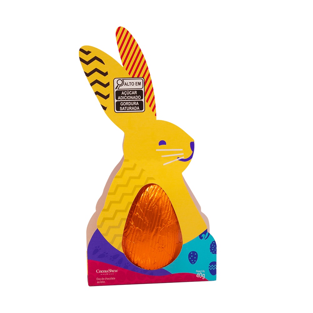 Ovo de Páscoa Cacau Magia Coelho 40g Cacau Show