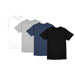 Kit 4 Camiseta Masculina Poliéster Com Toque de Algodão Camisa Blusa Treino Academia Tshrt Esporte Camisetas