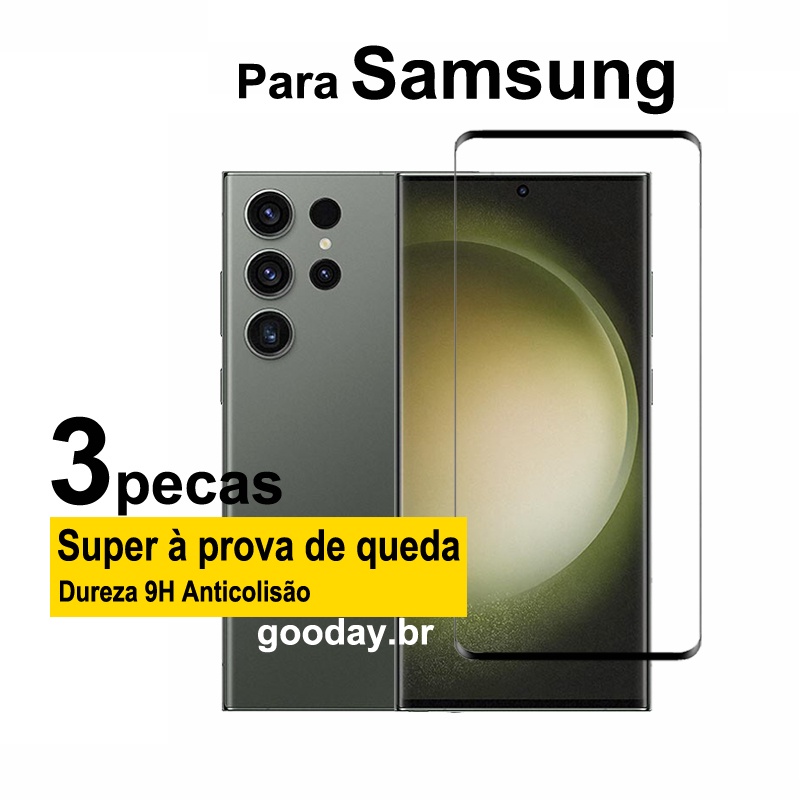 Película Celular S23 Ultra Película de Vidro 9D 3 peças de Vidro ...