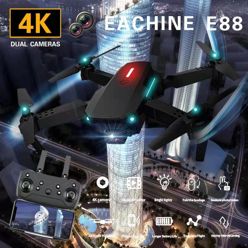 E88 Pro Drone 4K HD Posicionamento De Câmera Dupla 1080P WiFi FPV Novo ...