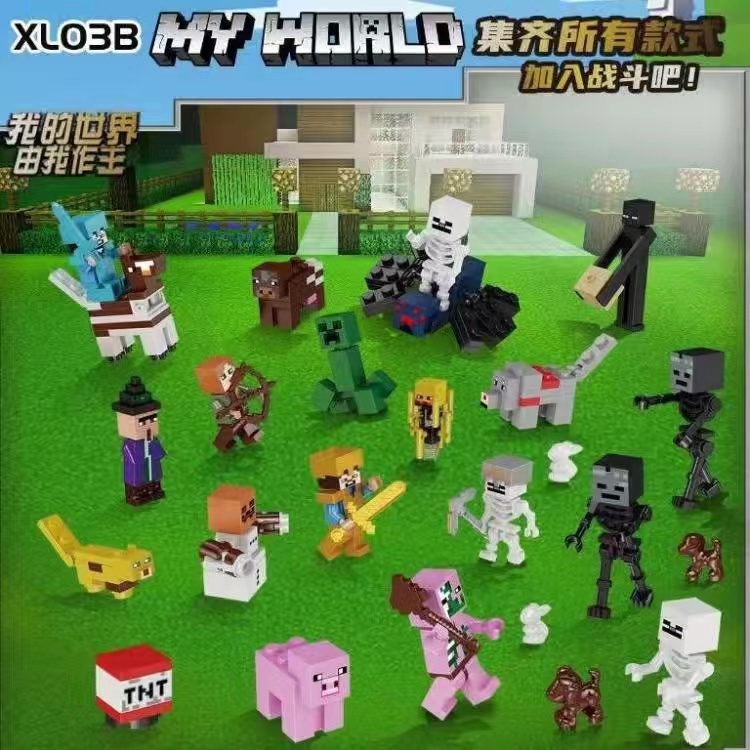 Minecraft Mini Bloco De Construção De Bonecas 24pcs Steve Villager ...