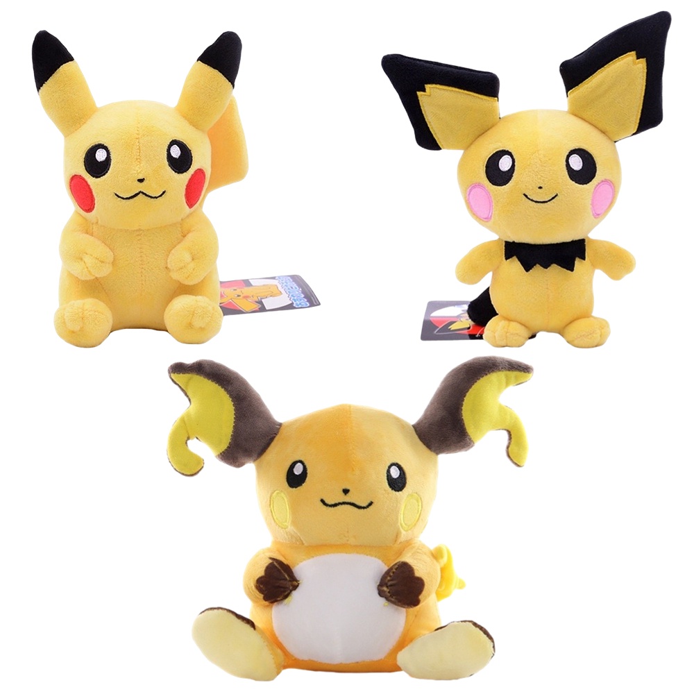 Pikachu, Brinquedo de pelúcia do desenho Pokémon, com 20 CM
