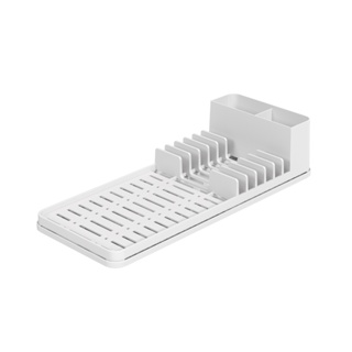 Escorredor de Louças com Tapete de Pia Coza Single 42,2 x 17,4 x 9,4 cm Branco