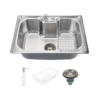 Cuba para cozinha gourmet pia aço inox com acessórios Carajás pingoo.casa