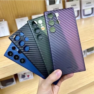 KDOO Super Fino Fibra De Carbono Textura Micro Fosca Capa Para Samsung Galaxy S23/S23 Plus Ultra Slim PP