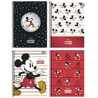 Caderno Universitário Mickey Vintage Foroni 10 Matérias 160 Folhas