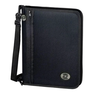 Fichario Escolar Universitario Preto Nylon C/ Ziper Alça Acp