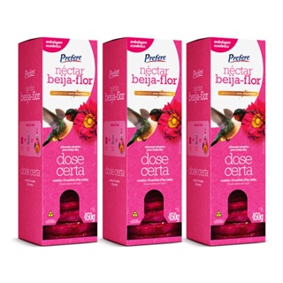 Néctar P/ Beija-flores Prefere 450g C/18 Sachês - 3 un