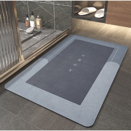 Tapete Antiderrapante de Banheiro Super Absorvente Secagem Rápida Chuveiro 38*58*4 CM
