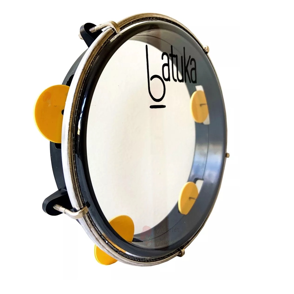 Pandeiro Infantil Luen 08 Pele Cristal Batuka Preto | Shopee Brasil
