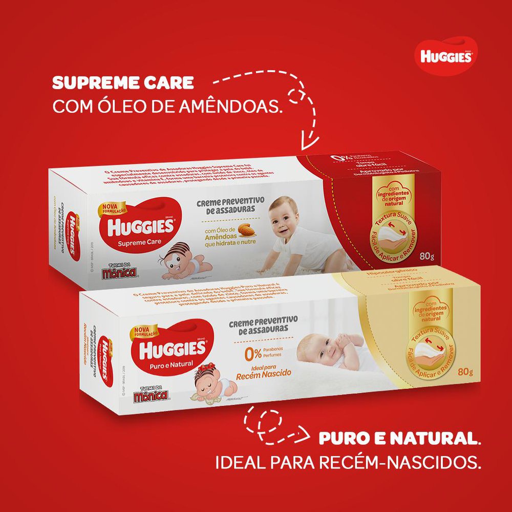 Kit 3 Unid. Creme Preventivo Assadura 80G HUGGIES