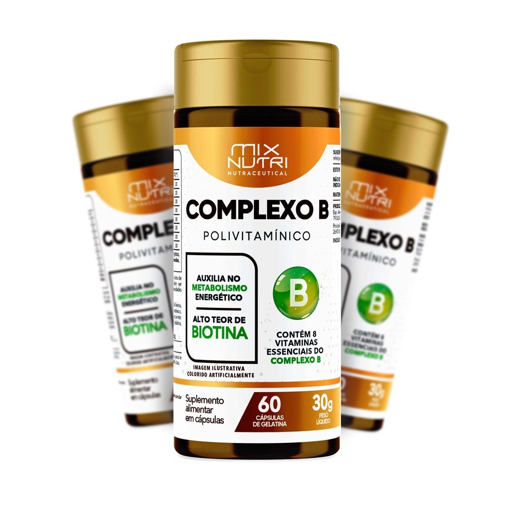 Complexo B 60 Capsulas Linha Nutraceutical - Mix Nutri | Shopee Brasil