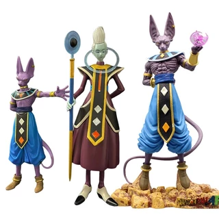 2Pcs/Set Dragon Ball Whis Beerus 20CM Anime Figuras Super Deuses Da Destruição Figurino Modelo Estátua Em PVC Boneca Colecionável Brinquedos