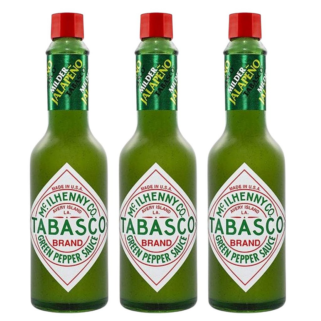 Kit 3 Molho Pimenta Jalape o Green Pepper Sauce Tabasco 60ml Shopee 