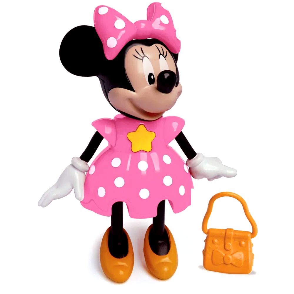 Minnie Rosa com Som Articulada 26cm Brinquedo infantil Elka | Shopee Brasil