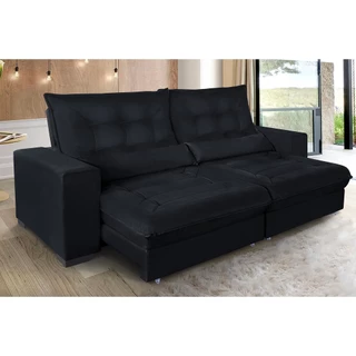Sofá Retrátil Reclinável Miami 2,30m c/ Molas ensacadas Suede - Sofá Casa