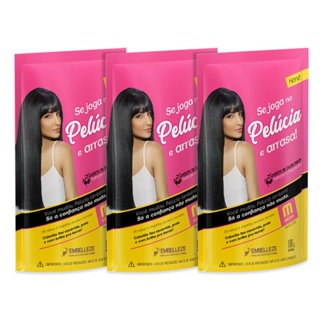 KIT 3 HENÊ PELÚCIA MÉDIO POUCH