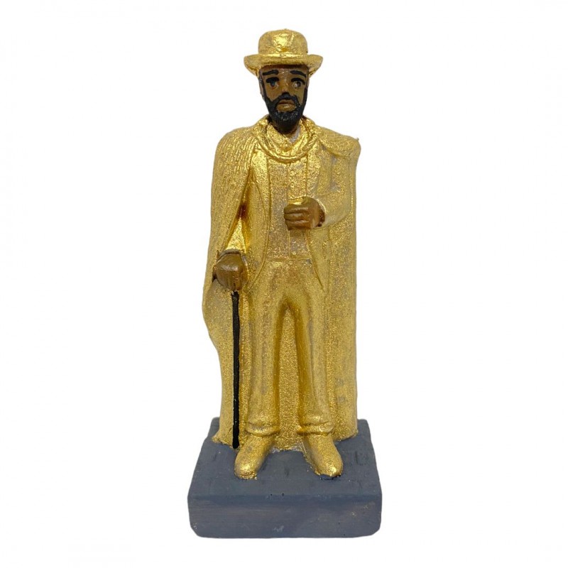 Escultura Orixa Exu Cartola do Ouro 10,5 cm em Resina Umbanda Candomblé ...
