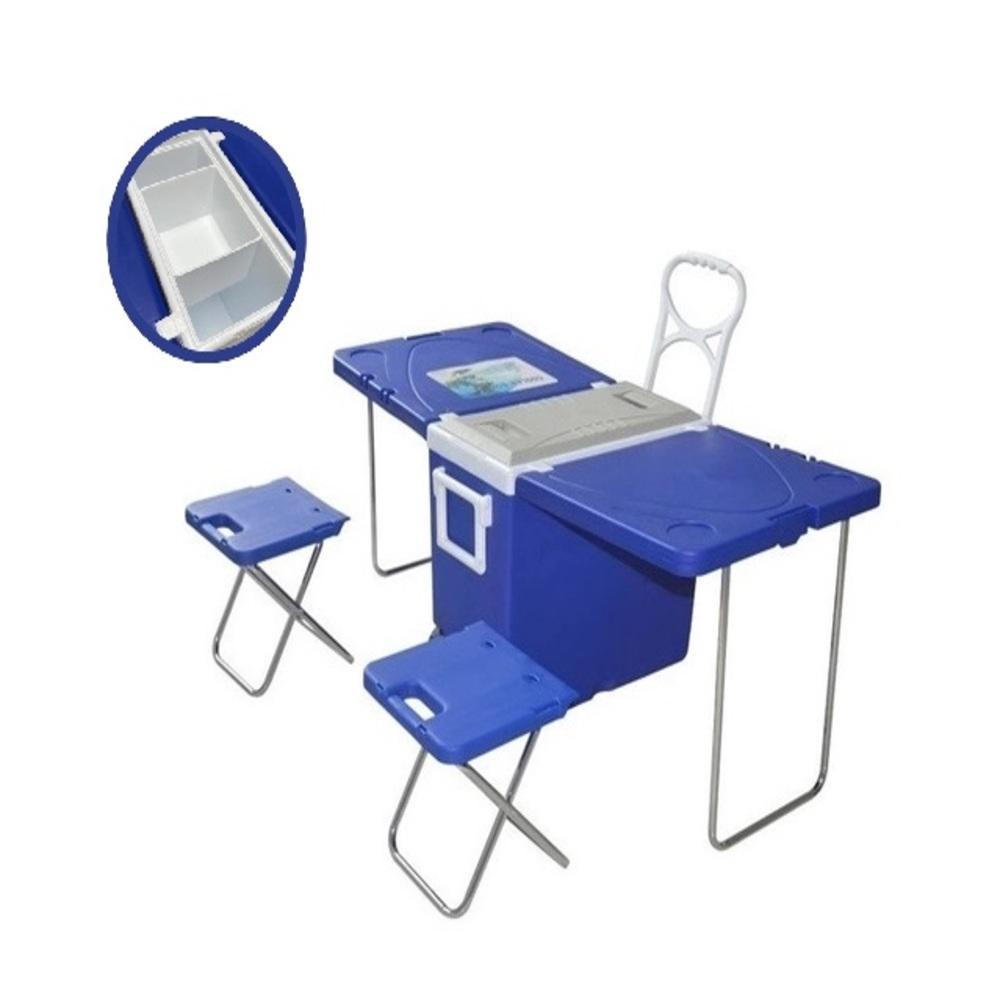 COOLER KIT 3 EM 1 GRANDE CAIXA TERMICA QUE VIRA MESA 2 BANCOS COM ALÇAS ...